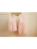 Blush Pink Lace Knee Length Flower Girl Dress